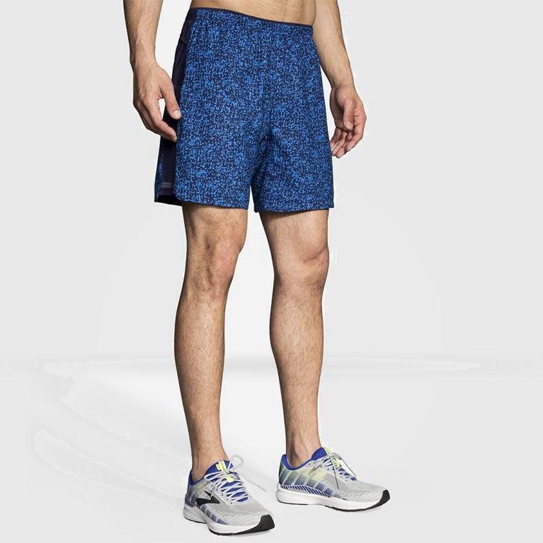 Brooks Sherpa 7 2-In-1 Hardloopshorts voor Heren Blauw (YWVHT-3821)